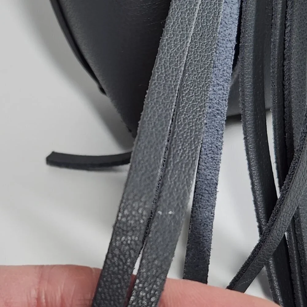 Joy Mangano Leather Crossbody Bag/Purse Gray